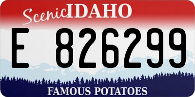 ID license plate E826299