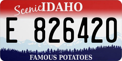 ID license plate E826420