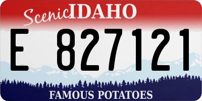 ID license plate E827121