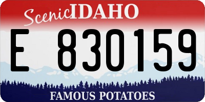 ID license plate E830159