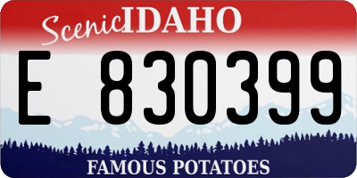 ID license plate E830399