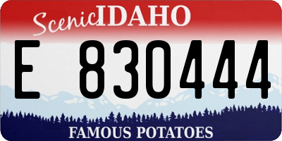 ID license plate E830444