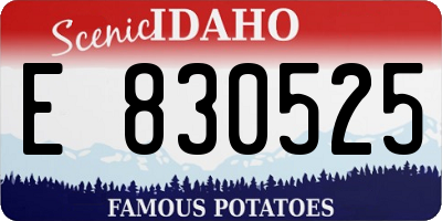 ID license plate E830525