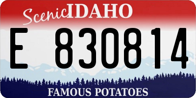 ID license plate E830814