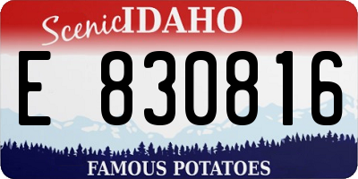 ID license plate E830816
