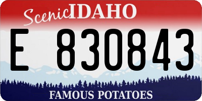 ID license plate E830843