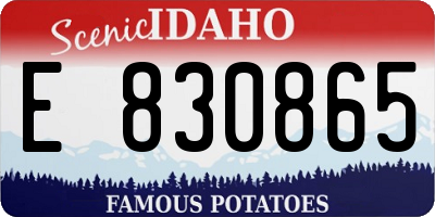 ID license plate E830865