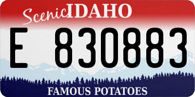ID license plate E830883