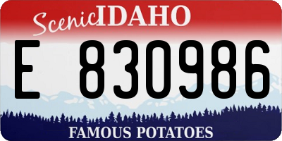 ID license plate E830986