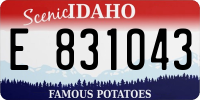 ID license plate E831043