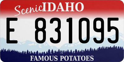 ID license plate E831095