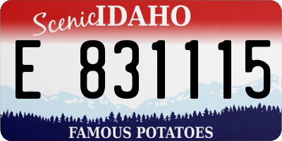 ID license plate E831115