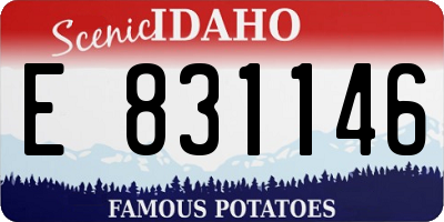 ID license plate E831146