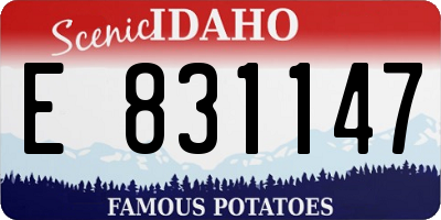 ID license plate E831147