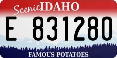 ID license plate E831280
