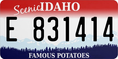 ID license plate E831414