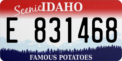 ID license plate E831468