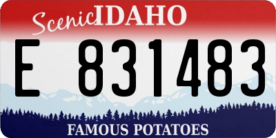 ID license plate E831483
