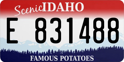 ID license plate E831488