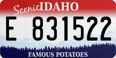 ID license plate E831522