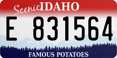 ID license plate E831564
