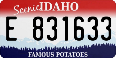 ID license plate E831633