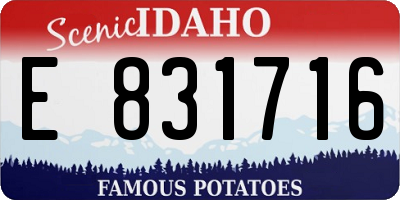ID license plate E831716
