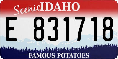 ID license plate E831718