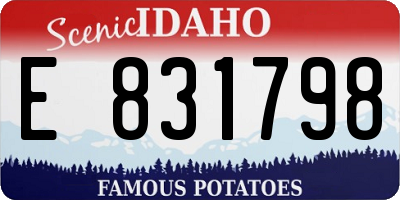 ID license plate E831798