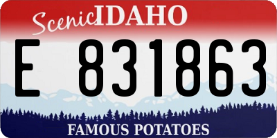 ID license plate E831863