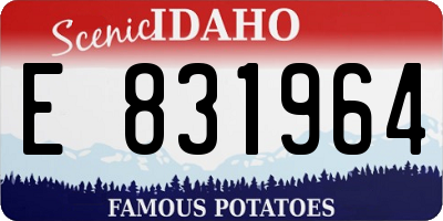 ID license plate E831964