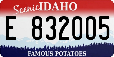 ID license plate E832005