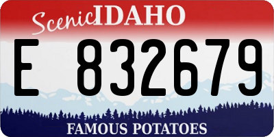 ID license plate E832679