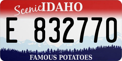 ID license plate E832770