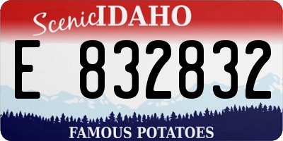 ID license plate E832832