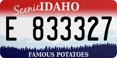 ID license plate E833327