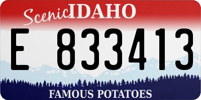 ID license plate E833413