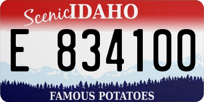 ID license plate E834100