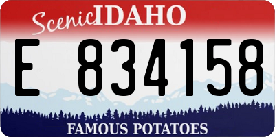 ID license plate E834158