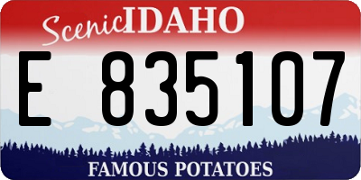 ID license plate E835107