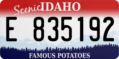 ID license plate E835192