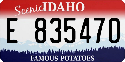 ID license plate E835470