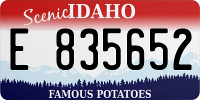 ID license plate E835652
