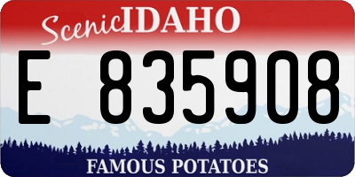 ID license plate E835908
