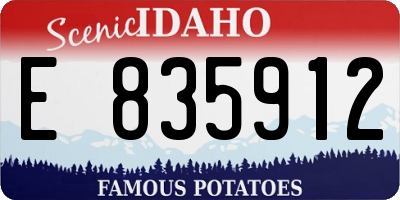 ID license plate E835912