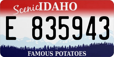 ID license plate E835943