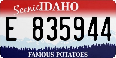 ID license plate E835944