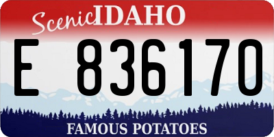ID license plate E836170