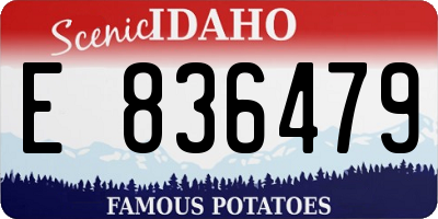 ID license plate E836479