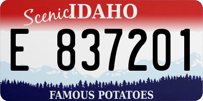 ID license plate E837201